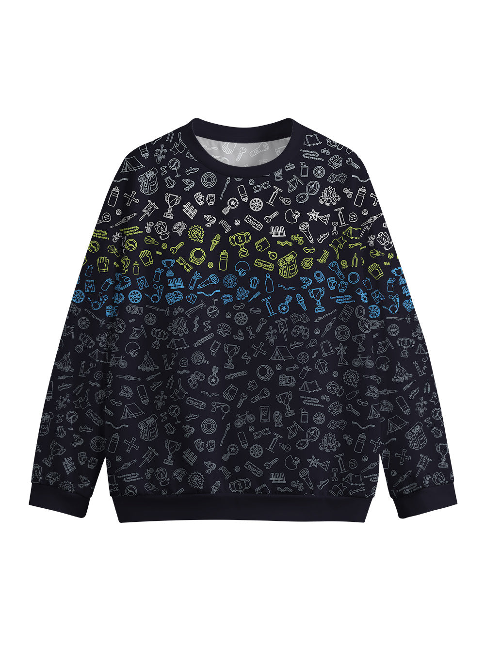 Orionride Sprite Parts Crew Neck Pullover Sweatshirt