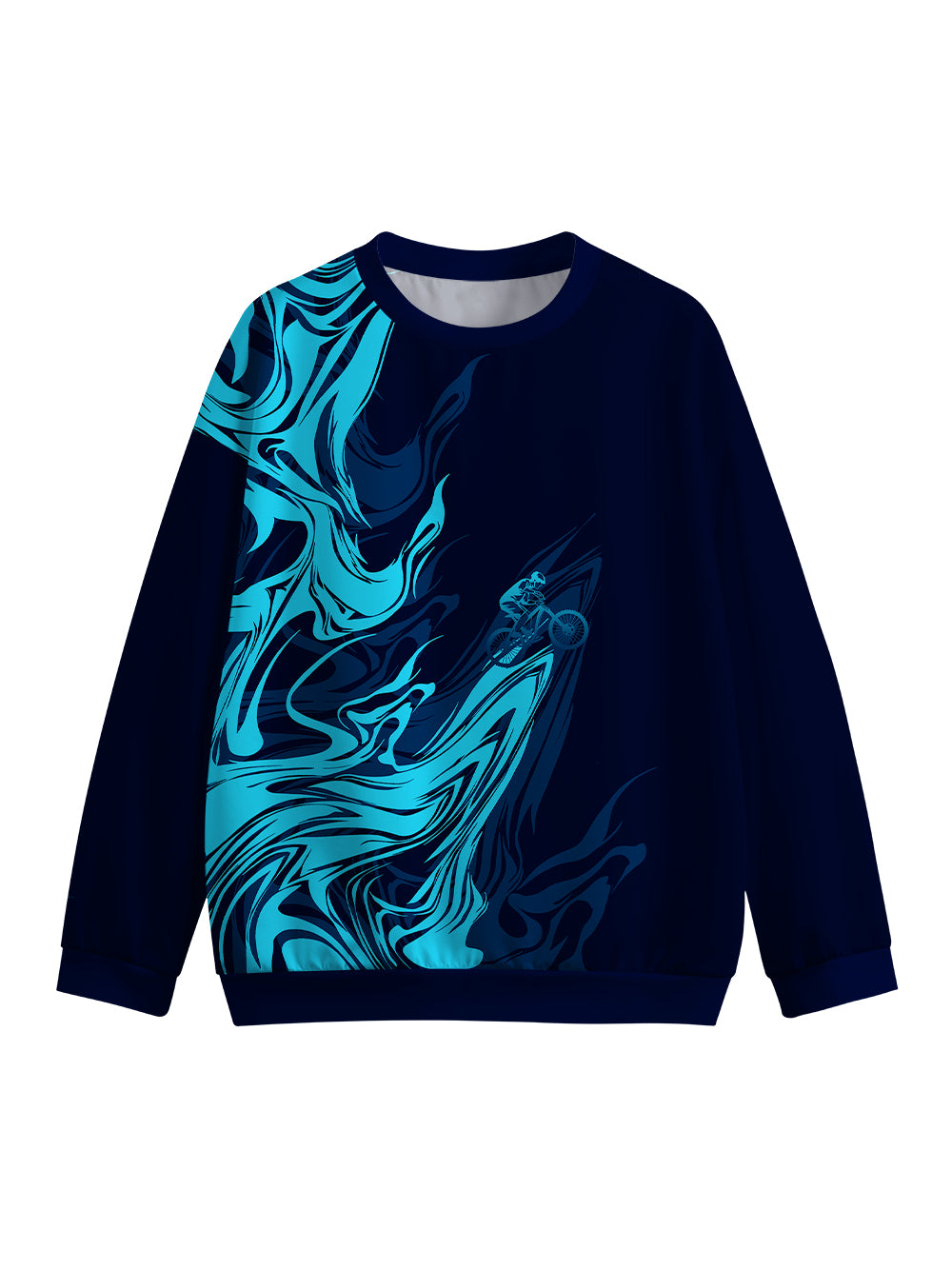 Orionride Water Ripples Crew Neck Pullover Sweatshirt