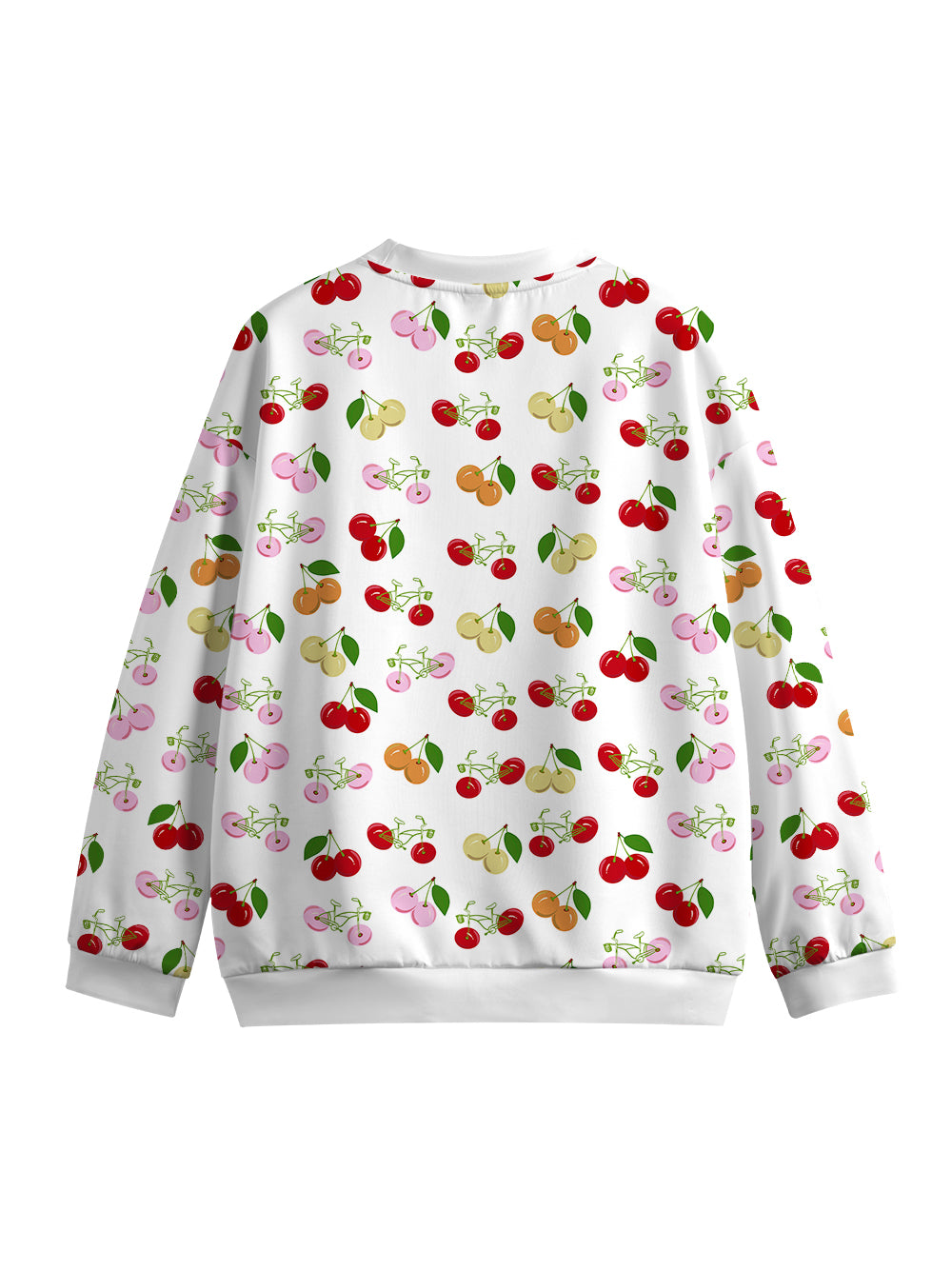 Orionride Juicy Cherry Women's Crew Neck Pullover Sweatshirt