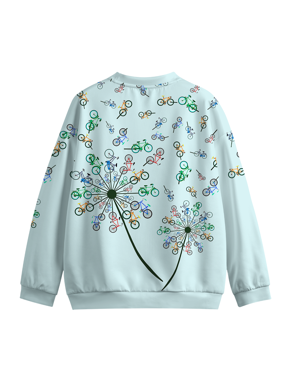 Orionride Dandelion Bike Crew Neck Pullover Sweatshirt