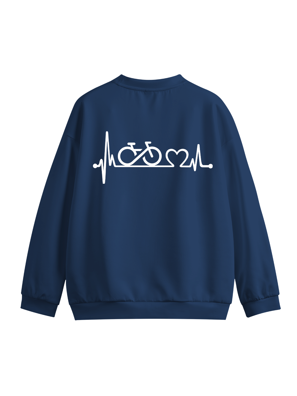 Orionride Bike Heartbeat Crew Neck Pullover Sweatshirt