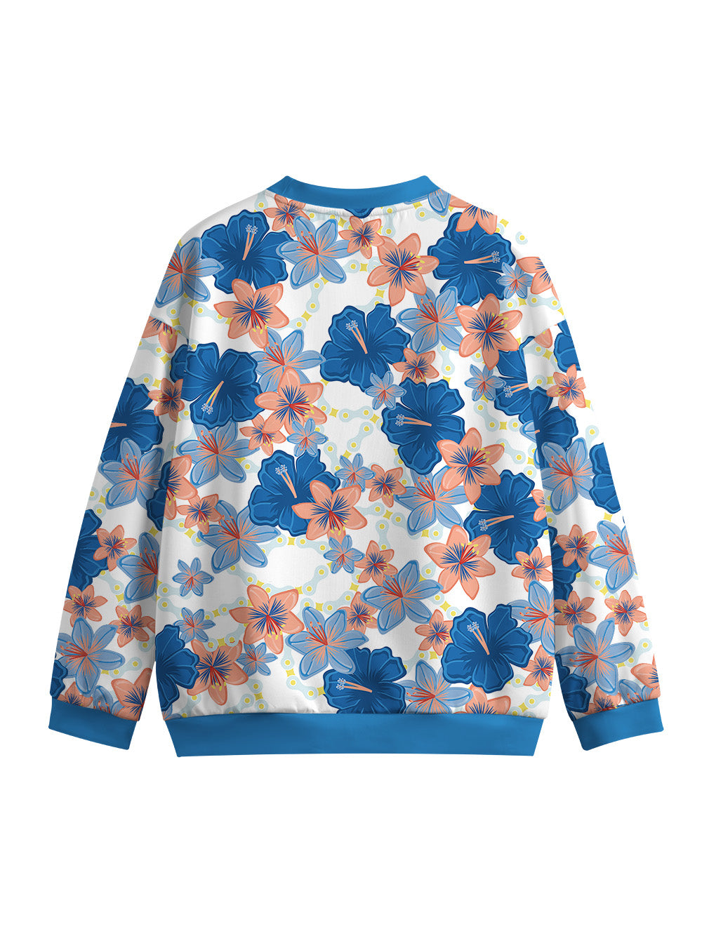Orionride Hibiscus Chain Women's Crew Neck Pullover Sweatshirt