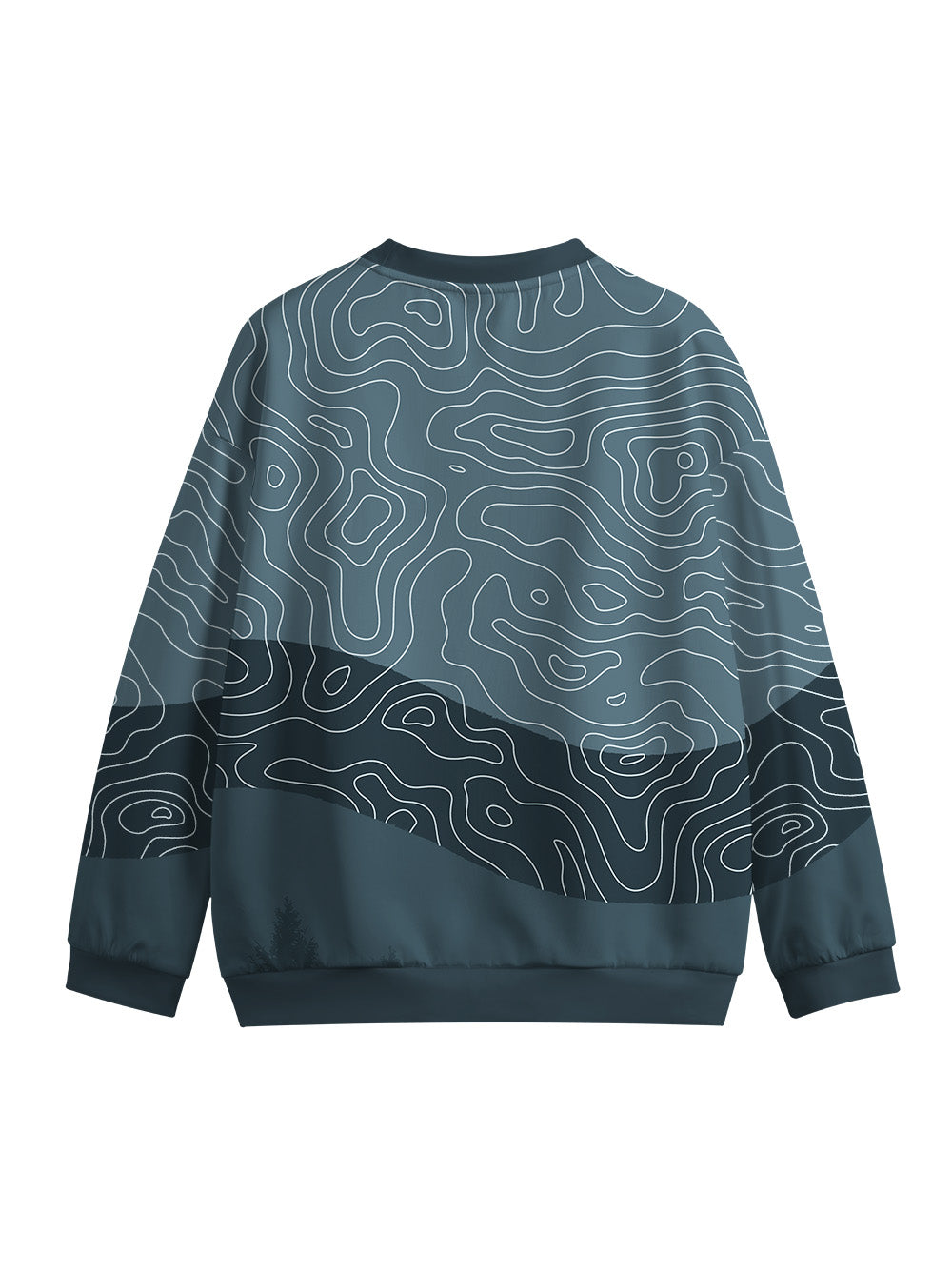 Orionride Challenging Contour Lines Crew Neck Pullover Sweatshirt
