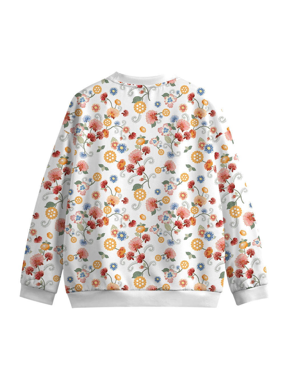 Orionride Color Gear Flower Women's Crew Neck Pullover Sweatshirt