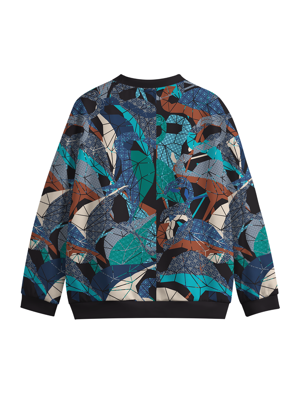 Orionride Geometric Flamingo Crew Neck Pullover Sweatshirt