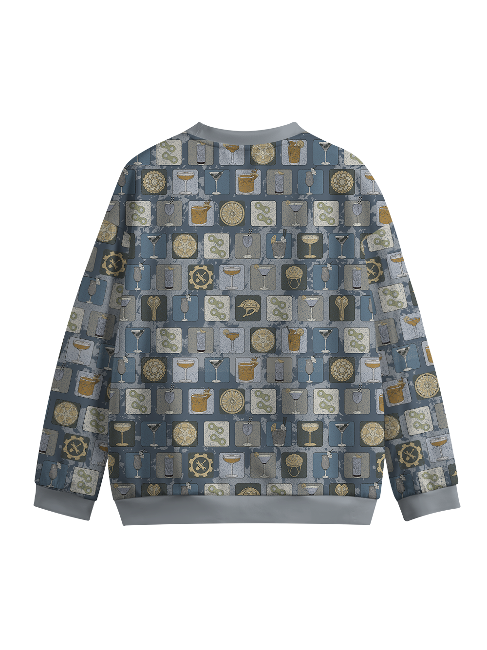 Orionride Mellow Cocktails Crew Neck Pullover Sweatshirt