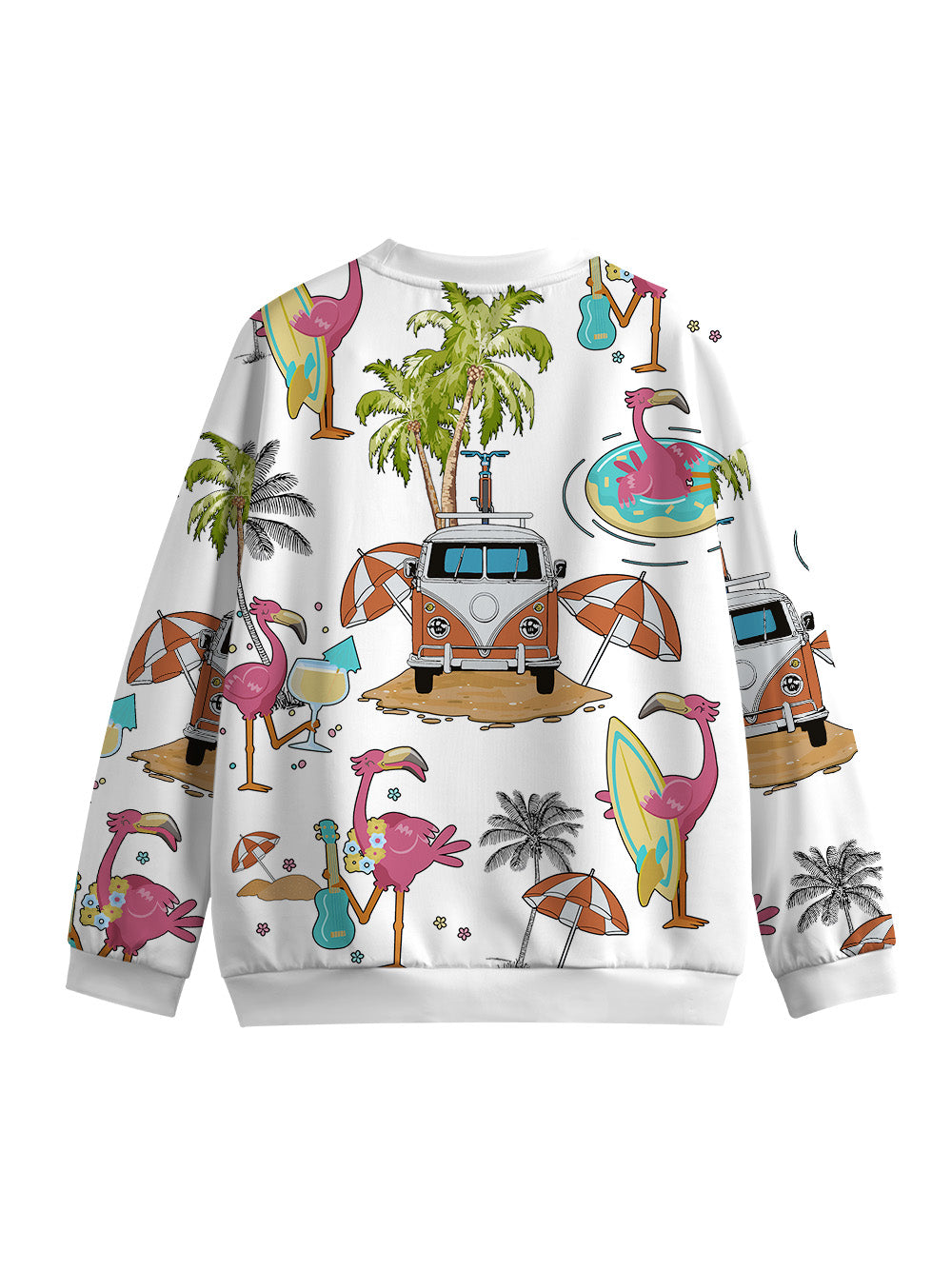 Orionride Beach Party Women's Crew Neck Pullover Sweatshirt