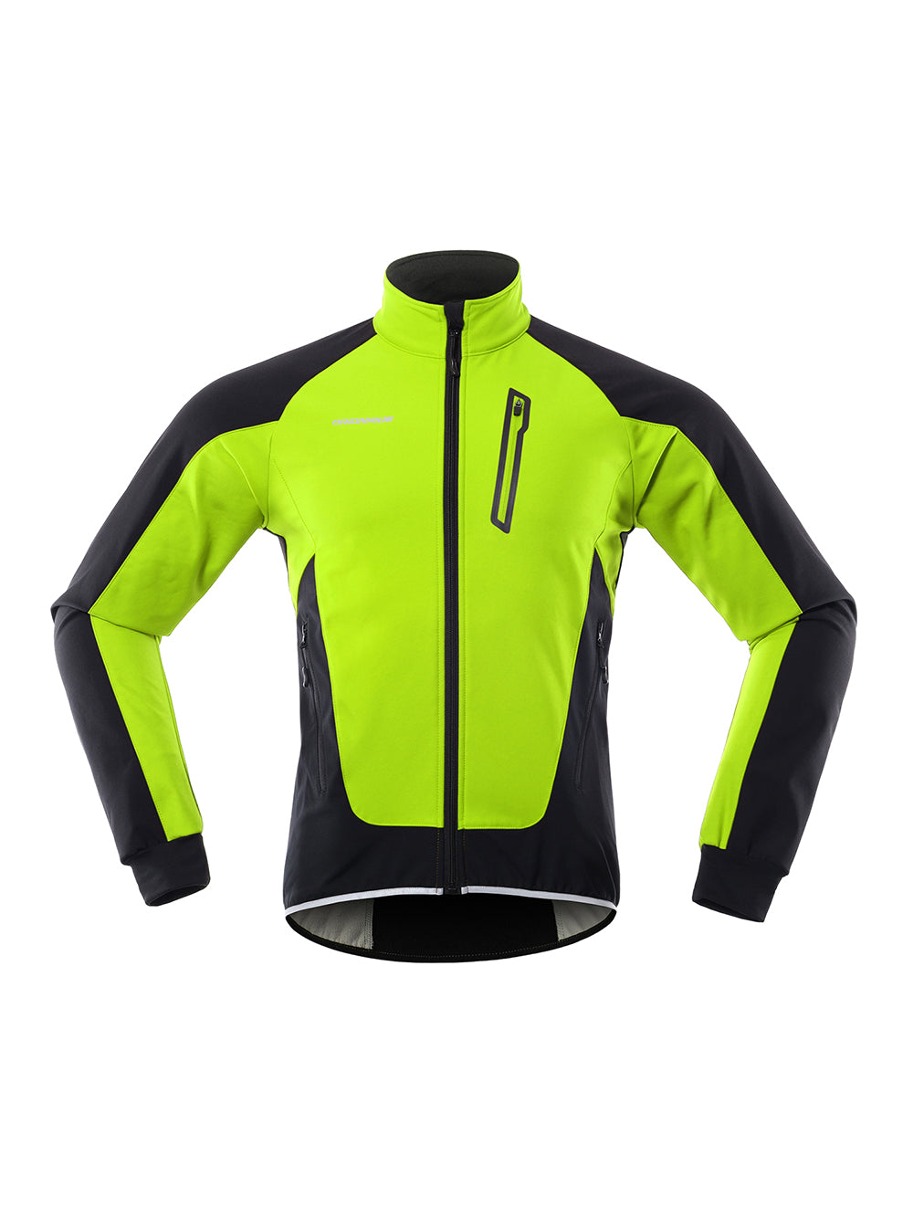 Orionride Cycling Stand Collar Warm Fleece Soft Shell Jacket Green