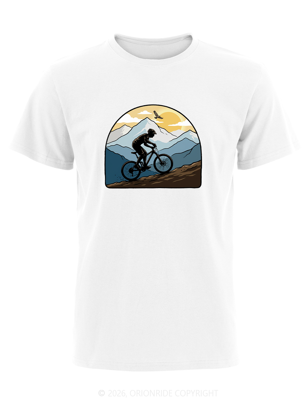 Orionride Sunset Silhouette Outlinet Short Sleeves Bike T-Shirt