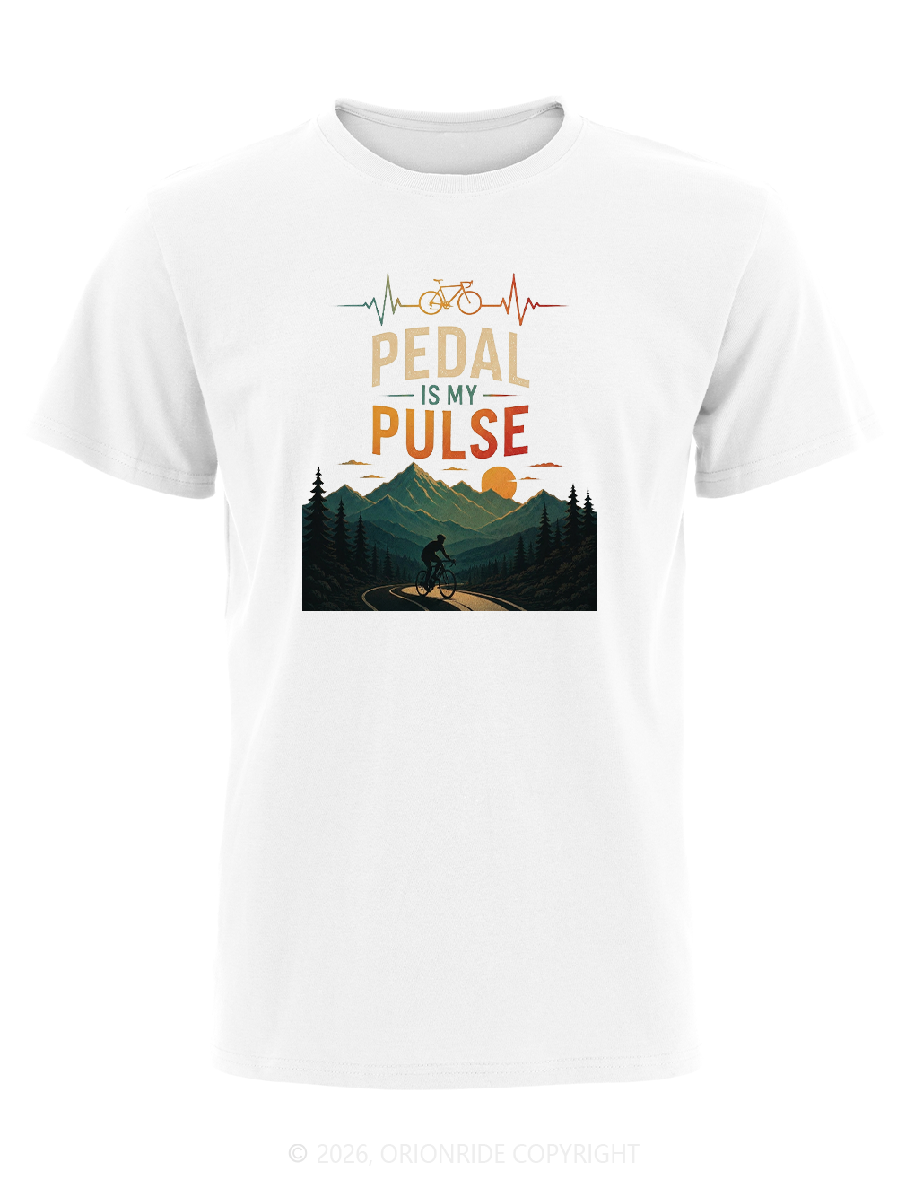 Orionride Pedal Is My Pulse Short Sleeves Bike T-Shirt
