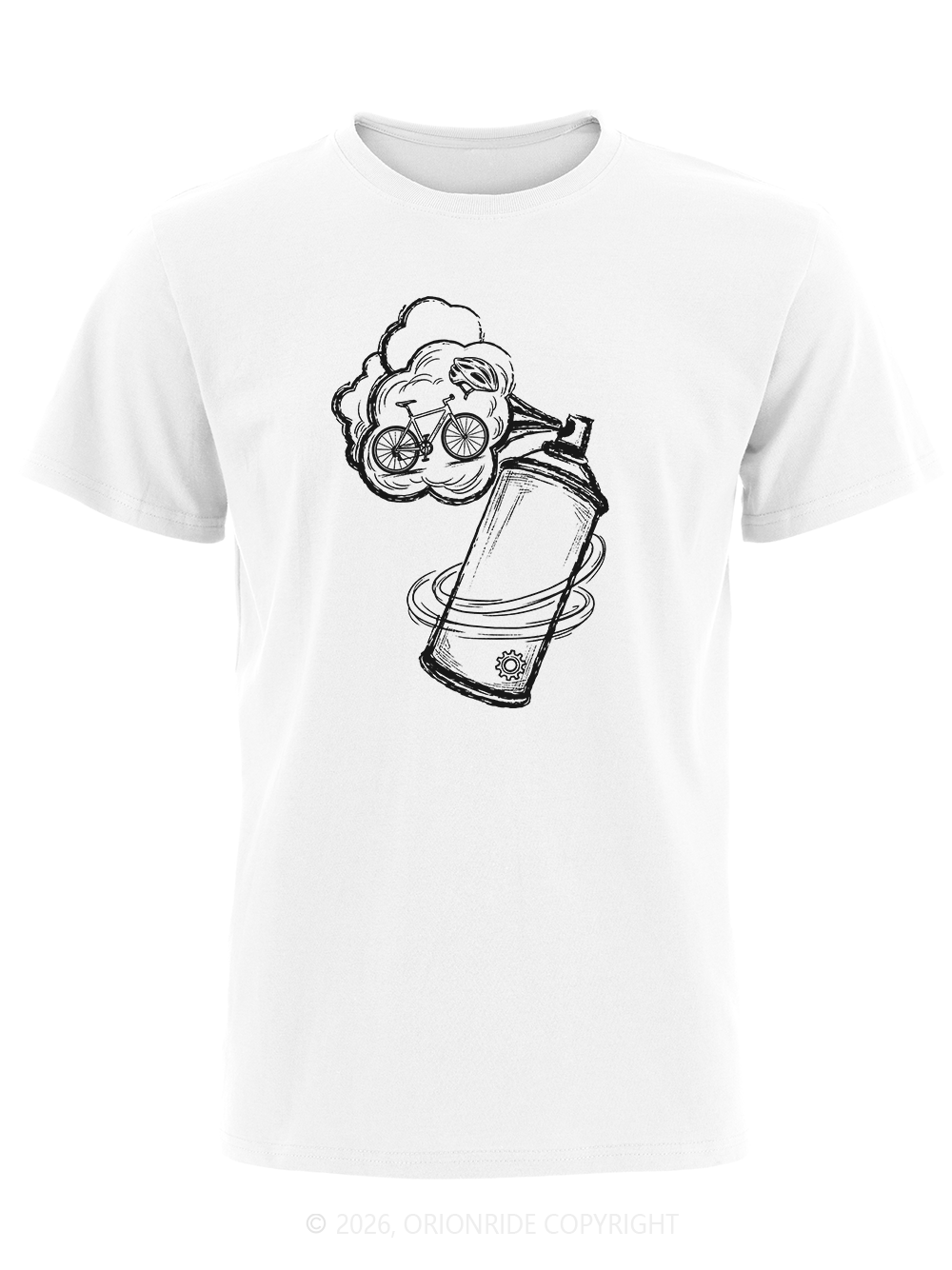 Orionride Bicycle In The Air Mass Short Sleeves Bike T-Shirt