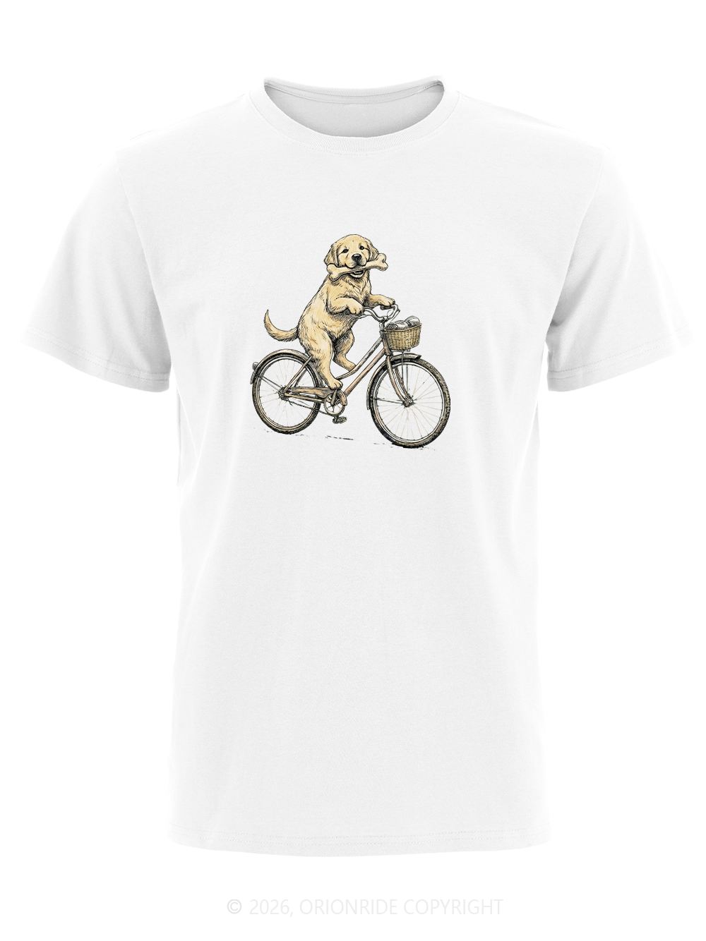 Orionride Puppy Riding A Bike Short Sleeves Bike T-Shirt