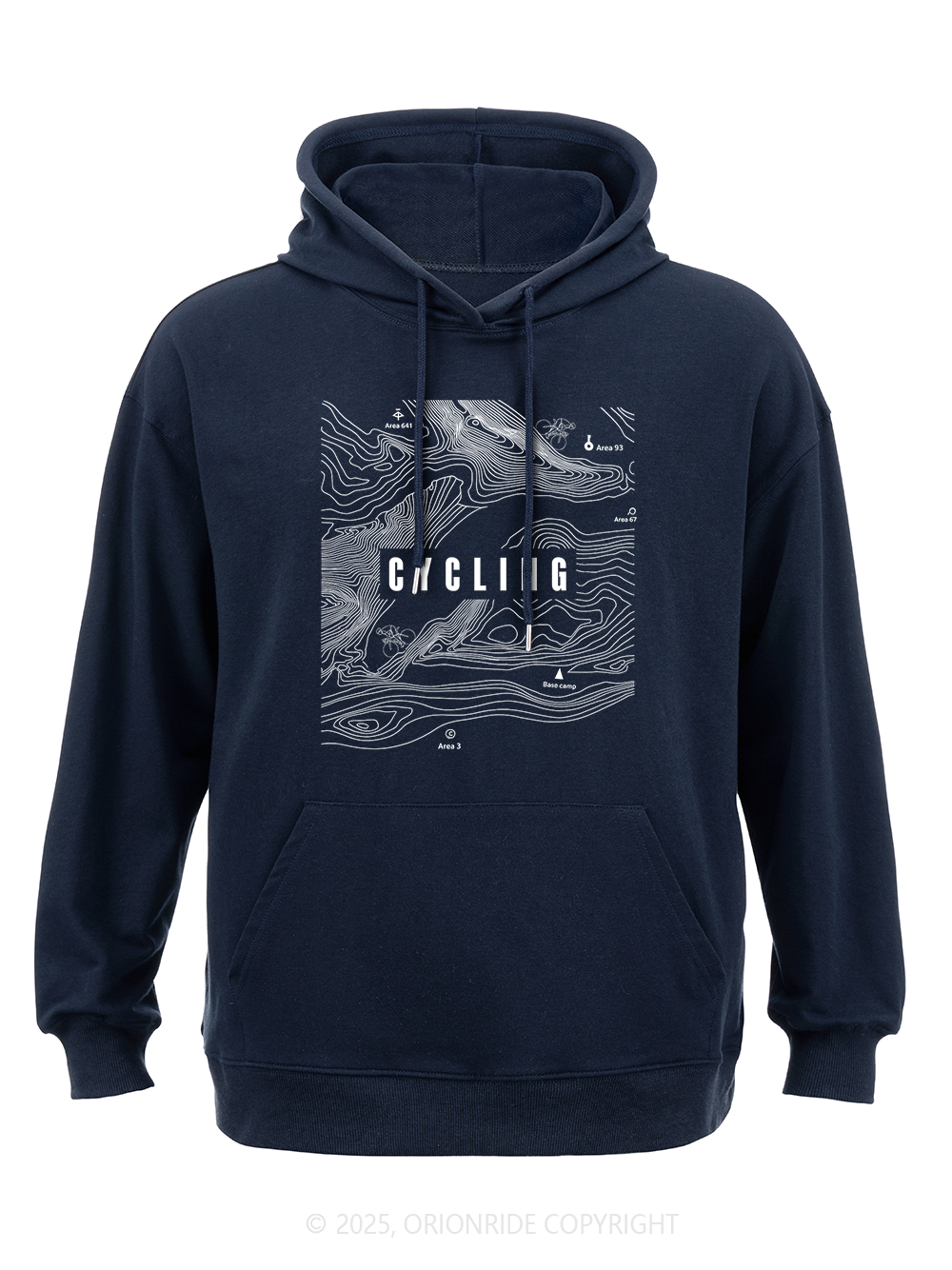 Orionride Mountain Contour Lines Classic Hoodie