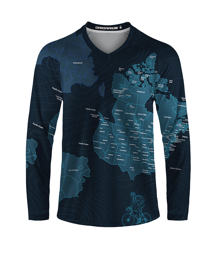 Orionride Travel Around The World Long Sleeve Downhill Jersey