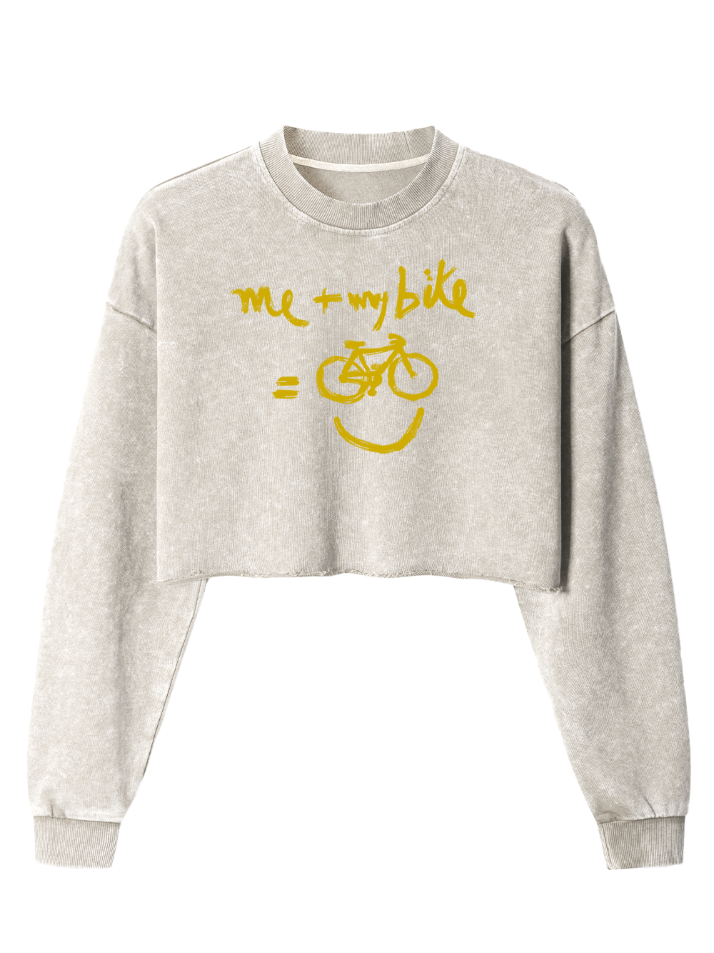 Orionride The Perfect Bicycle Women's Washed Crop Sweatshirt
