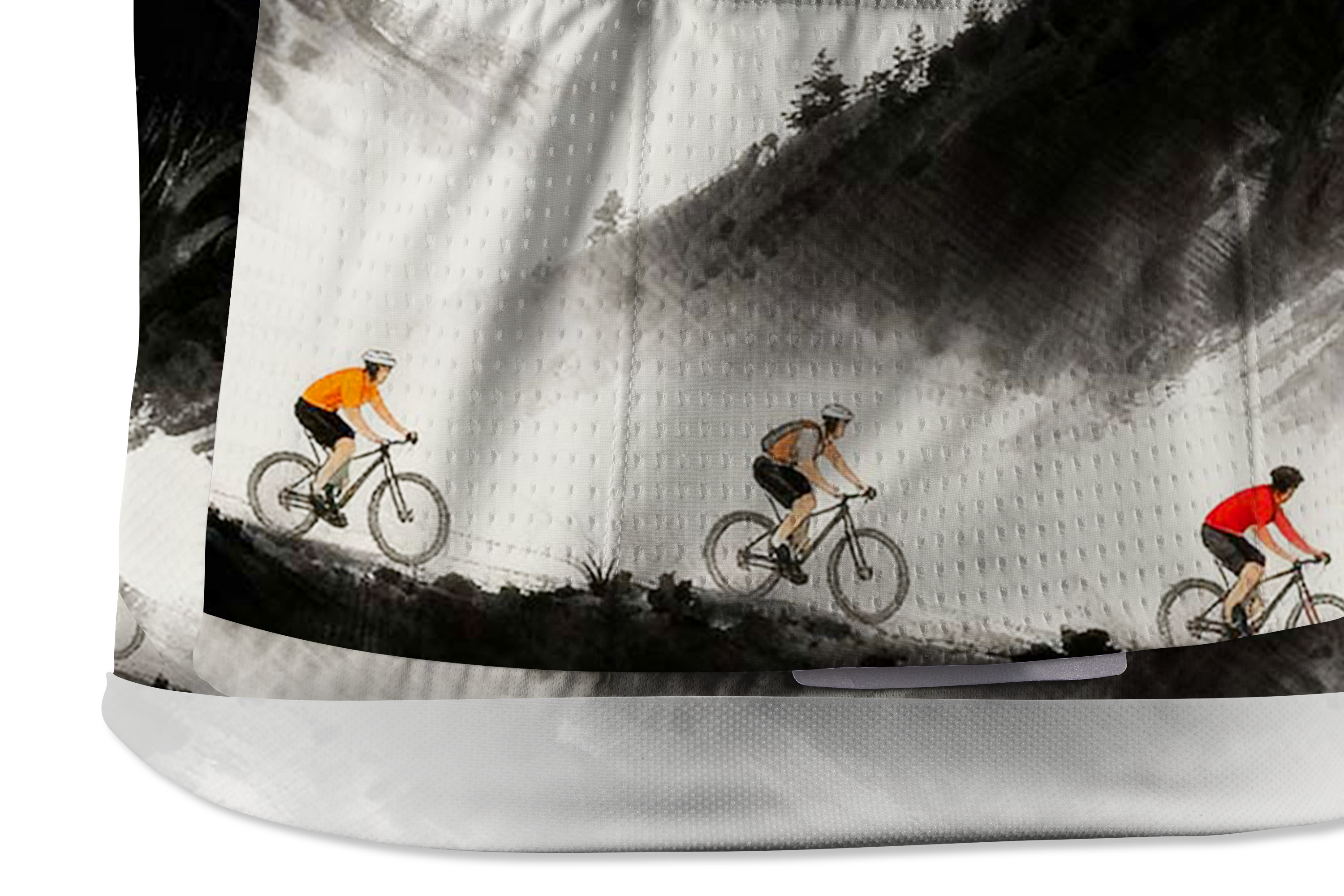 Orionride Ink Painting Mountains Short Sleeves Cycling Jersey