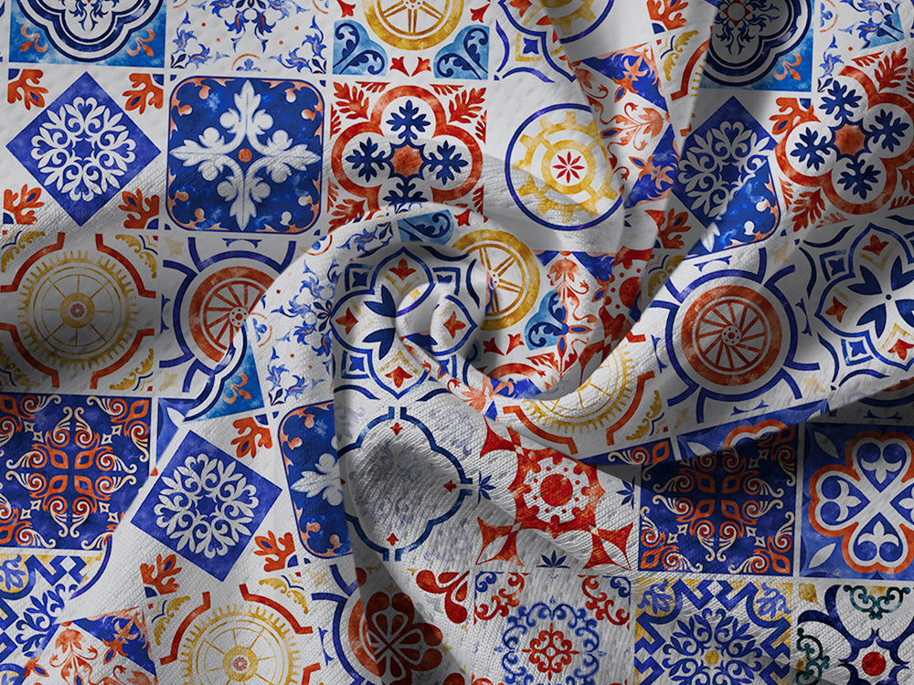 Orionride Flower Tiles Long Sleeve Half Zipper Mountain Bike Jersey