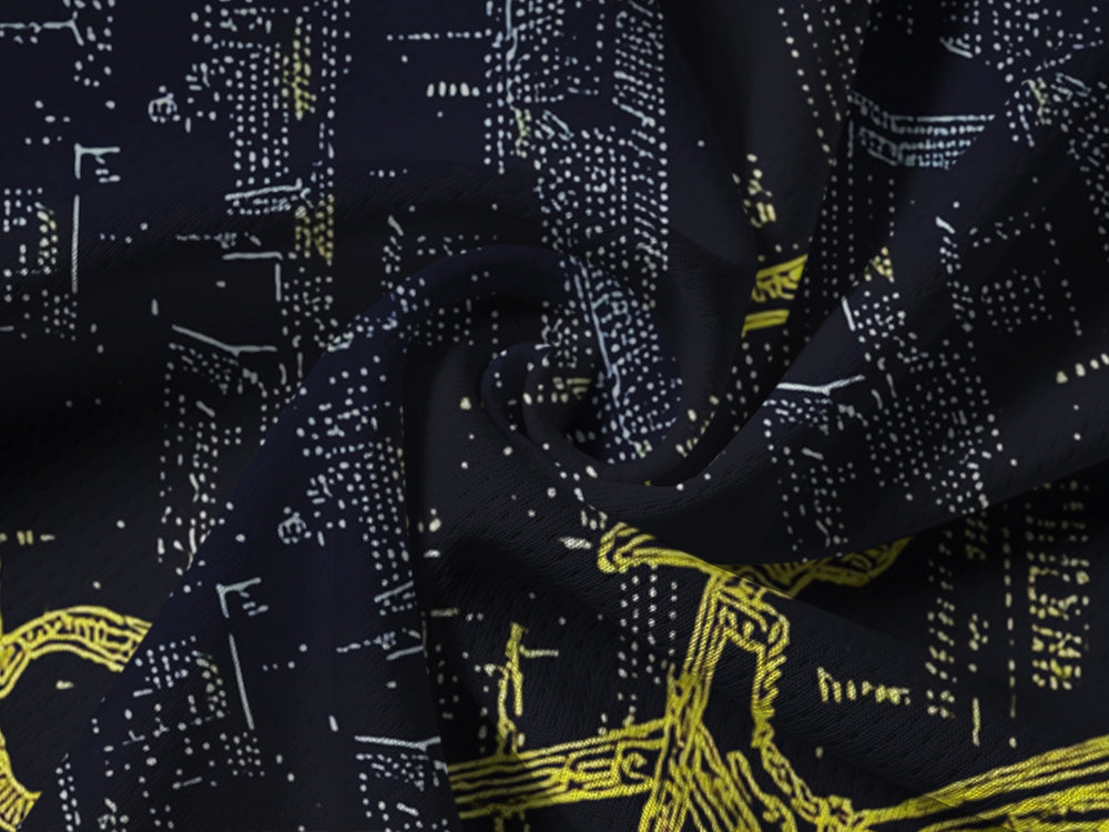 Orionride City Night View Long Sleeve Half Zipper Mountain Bike Jersey