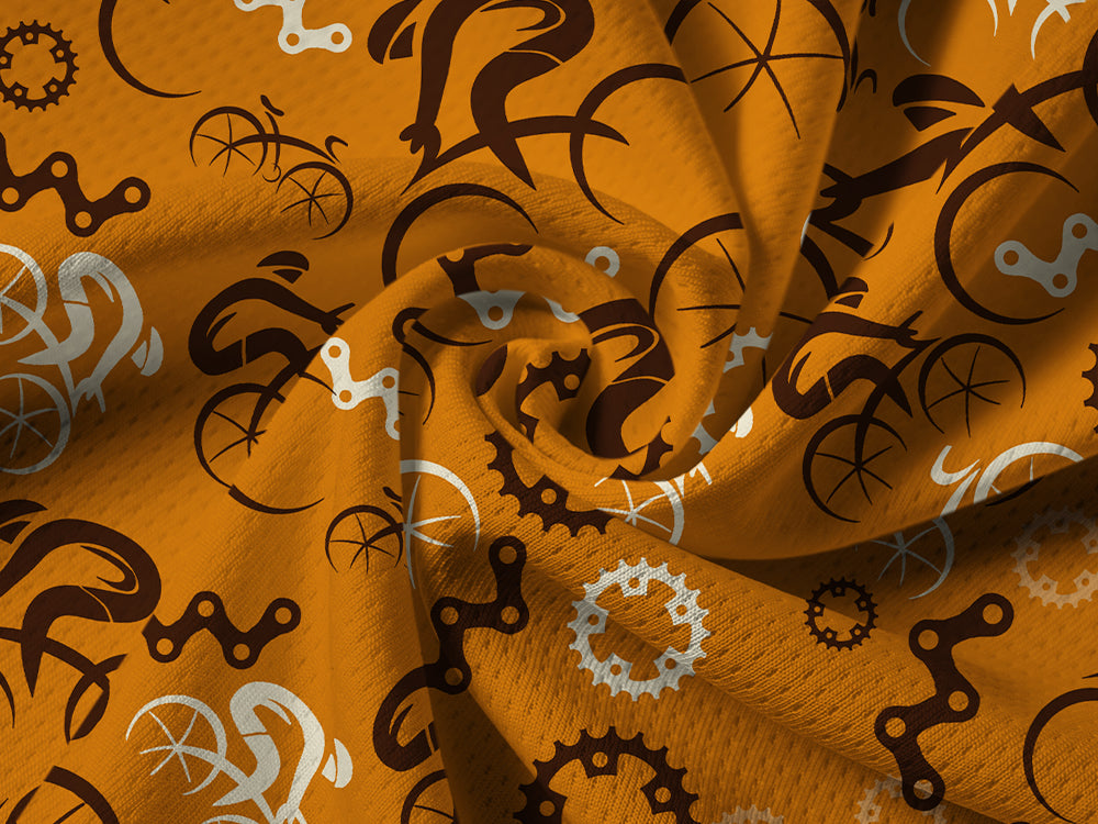 Orionride Abstract Cyclist Long Sleeve Half Zipper Mountain Bike Jersey