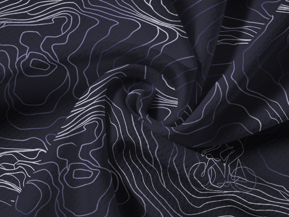 Orionride Rugged Contours Long Sleeve Half Zipper Mountain Bike Jersey