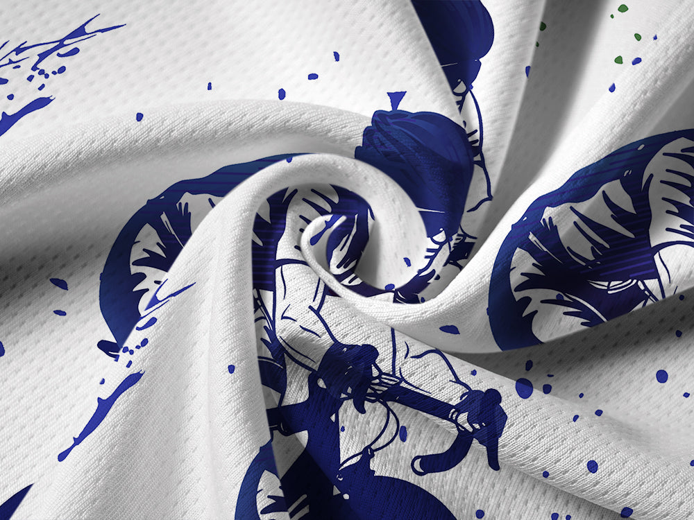 Orionride Ink Art Long Sleeve Half Zipper Mountain Bike Jersey