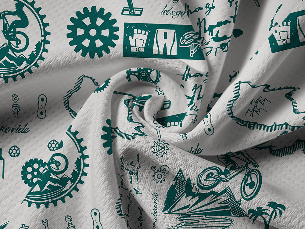 Orionride Cycling Diary Long Sleeve Half Zipper Mountain Bike Jersey