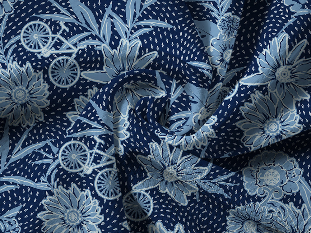 Orionride Flower Room Long Sleeve Half Zipper Mountain Bike Jersey