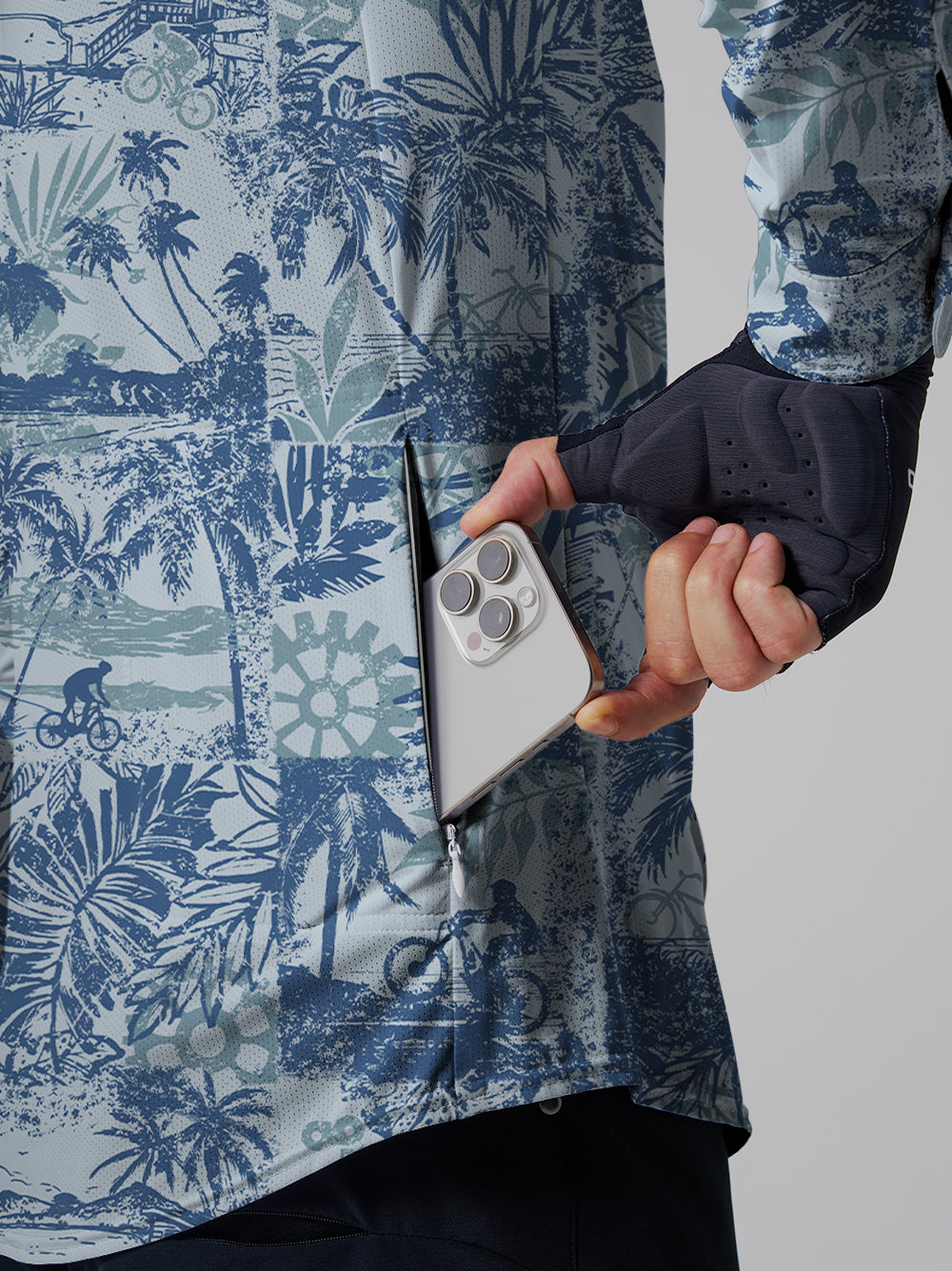 Orionride Beach Vacation Men's Stretchy Breathable Long Sleeve Gravel Shirt