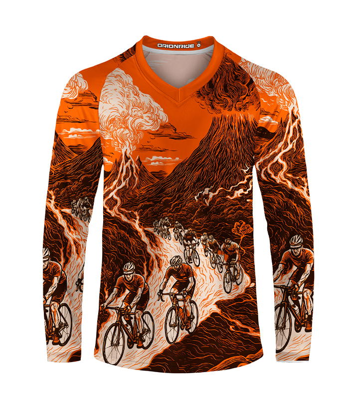 Orionride Volcanic Eruption Long Sleeve Downhill Jersey