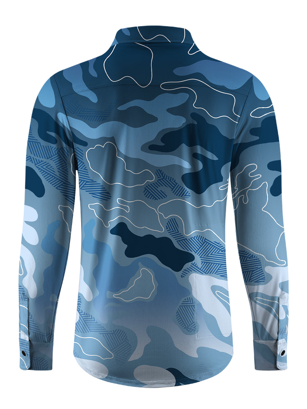 Orionride Gradient Ripple Men's Stretchy Breathable Long Sleeve Gravel Shirt