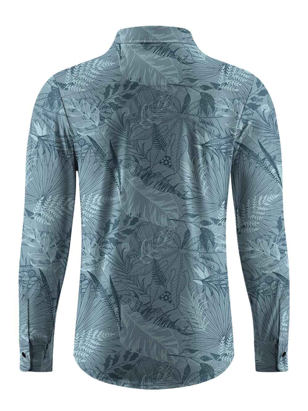 Orionride Leaf Garden Men's Stretchy Breathable Long Sleeve Gravel Shirt