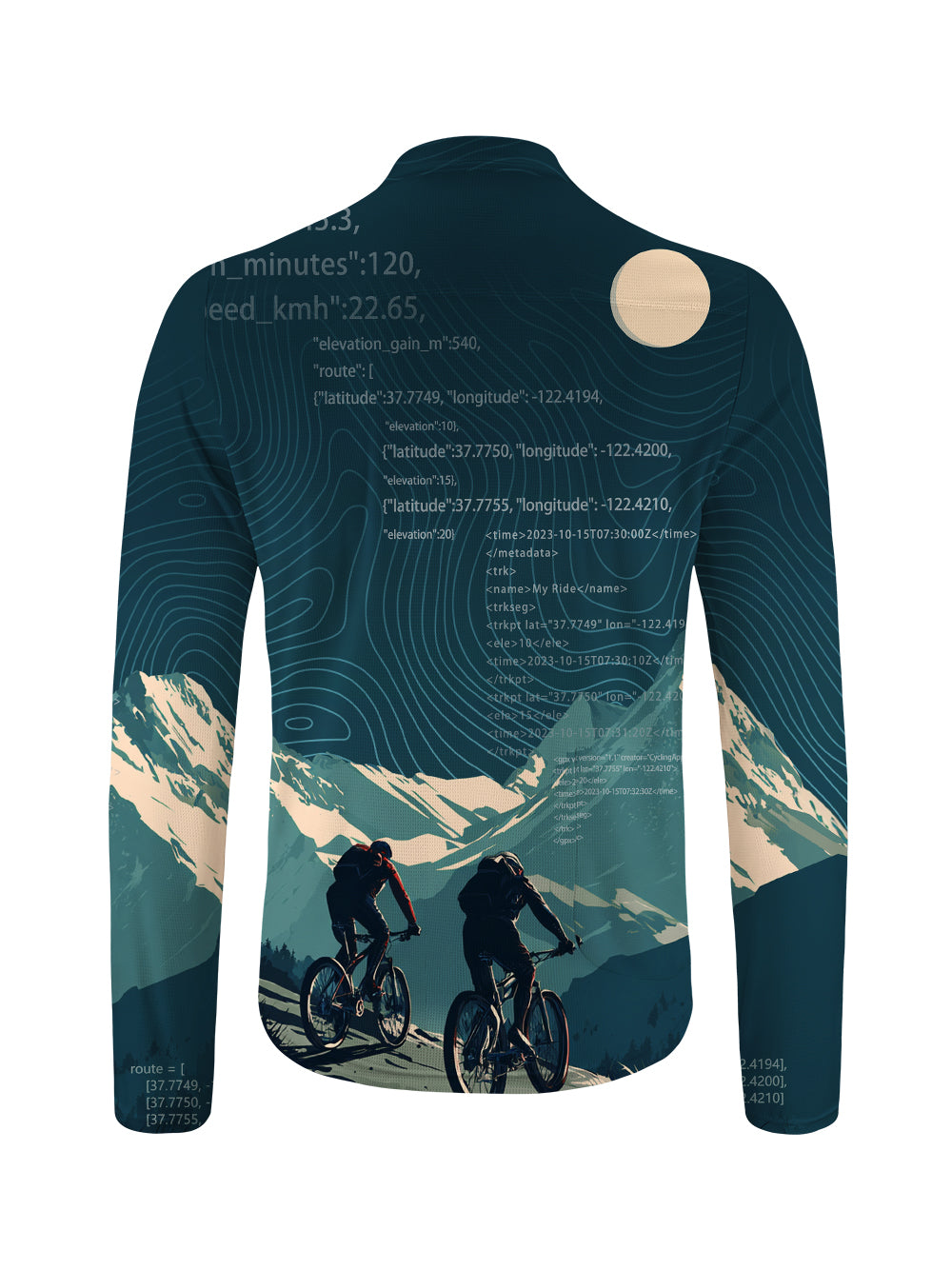 Orionride Travel Together Long Sleeve Half Zipper Mountain Bike Jersey