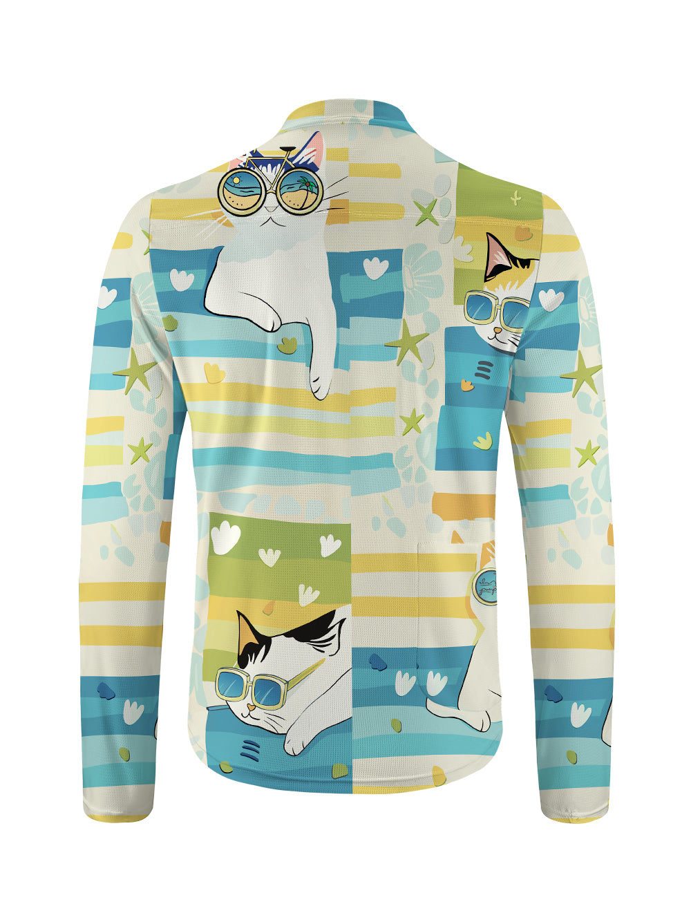 Orionride Four Cats Long Sleeve Half Zipper Mountain Bike Jersey