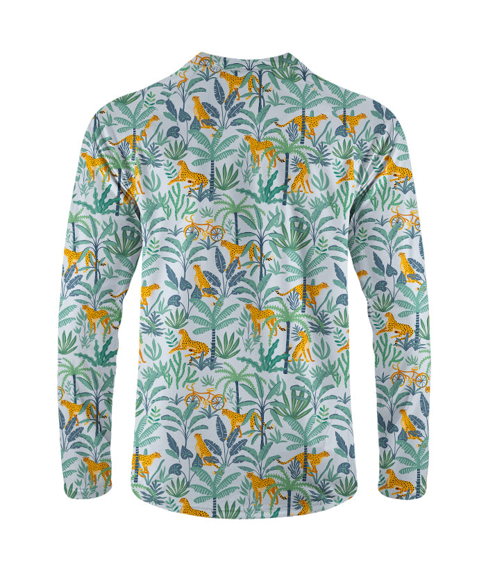 Orionride Jungle Leopard Long Sleeve Downhill Jersey