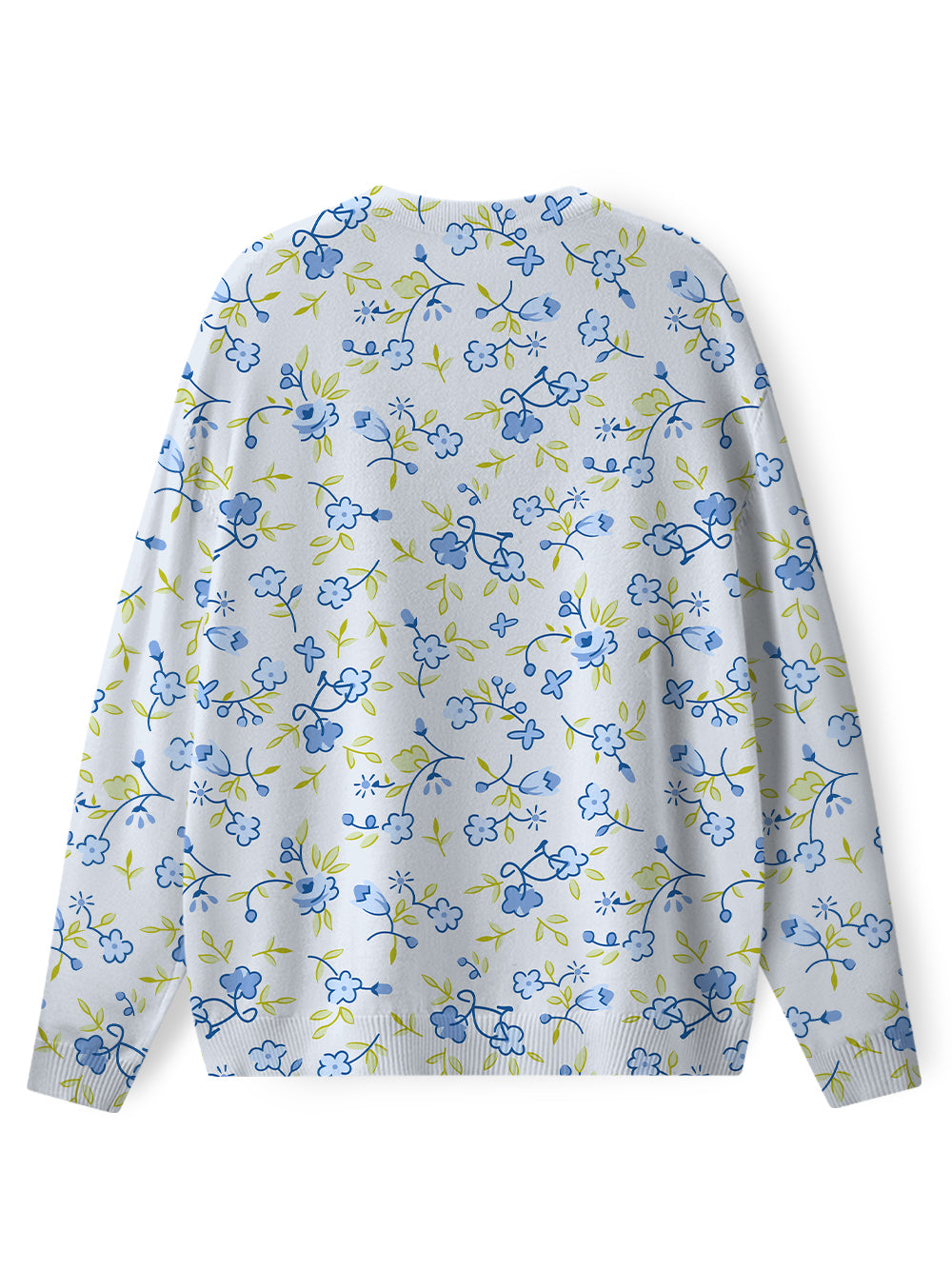 Orionride Blue Flower Bicycle Women's Sweaters