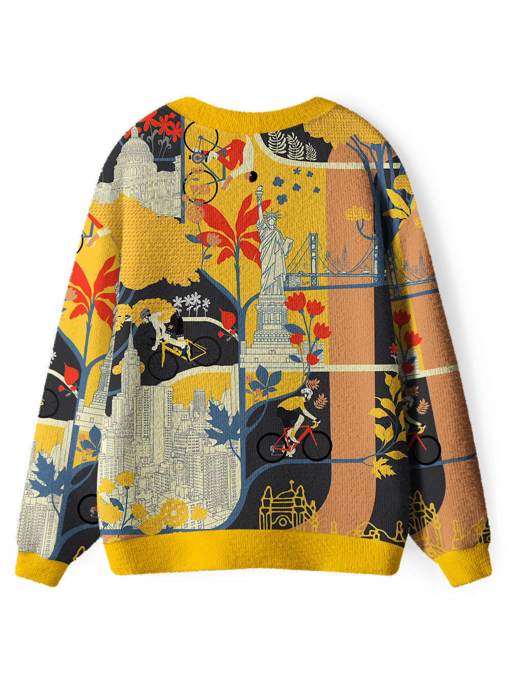 Orionride Cycling Scenery Men's Cardigan Knit Sweaters