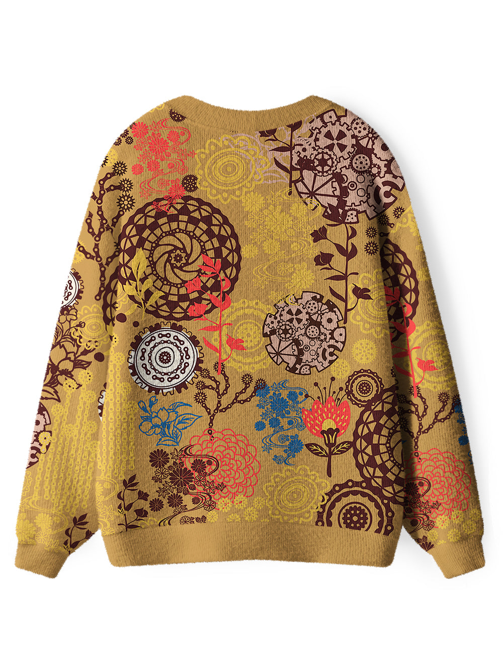 Orionride Magical Flowers Men's Cardigan Knit Sweaters