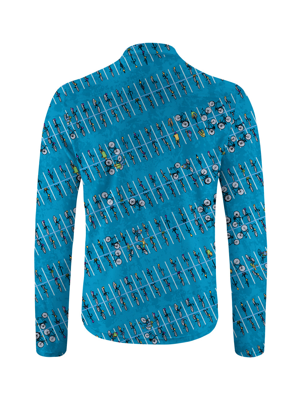 Orionride Bicycle Parking Lot Long Sleeve Half Zipper Mountain Bike Jersey