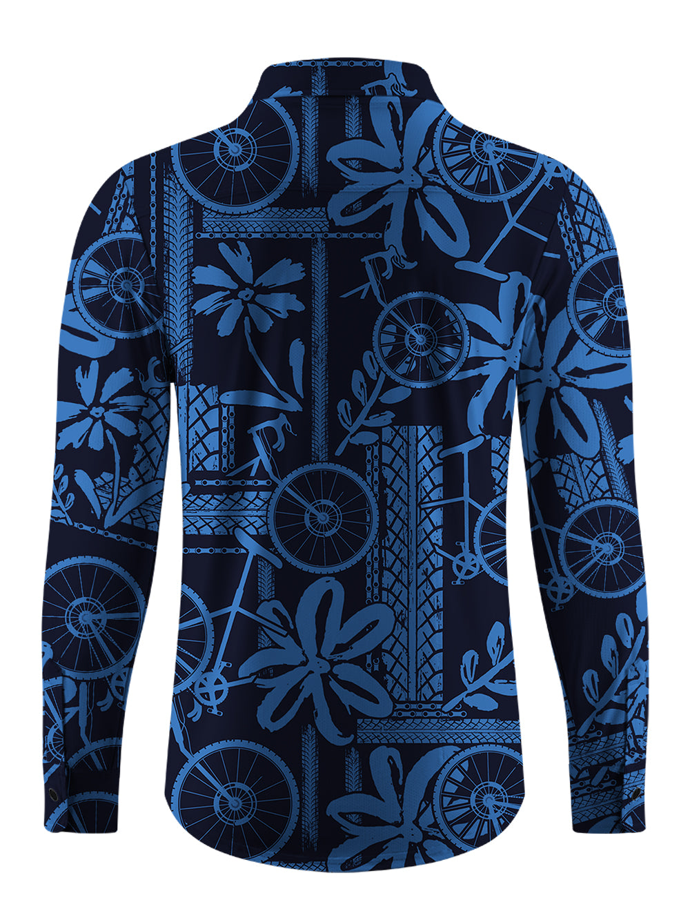 Orionride Wheel Marks Men's Stretchy Breathable Long Sleeve Gravel Shirt