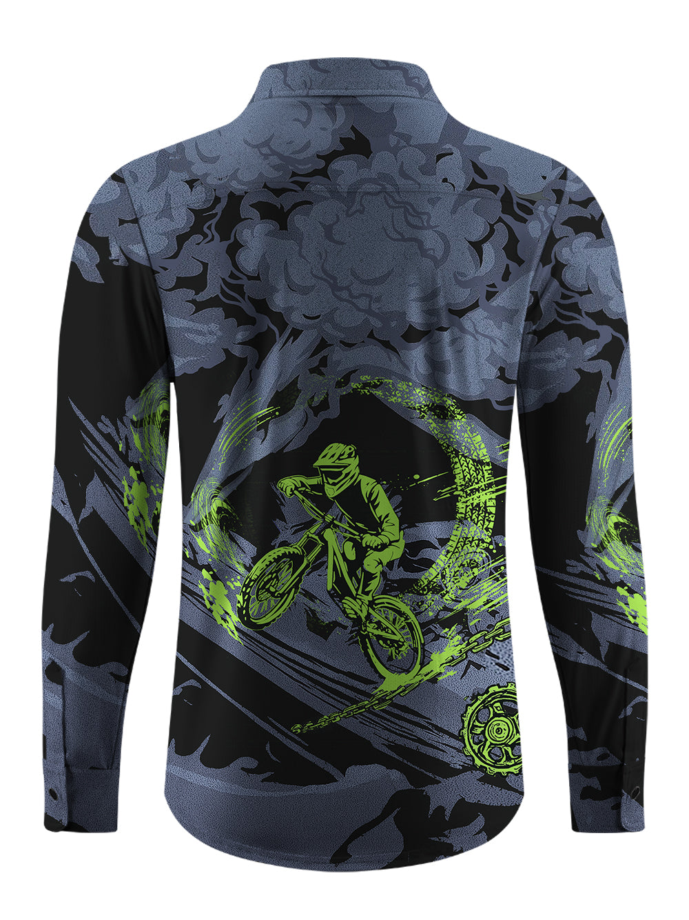 Orionride Through The Clouds Men's Stretchy Breathable Long Sleeve Gravel Shirt