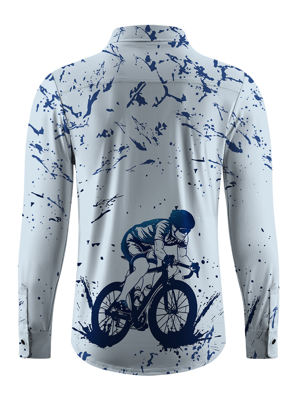 Orionride Ink Art Men's Stretchy Breathable Long Sleeve Gravel Shirt