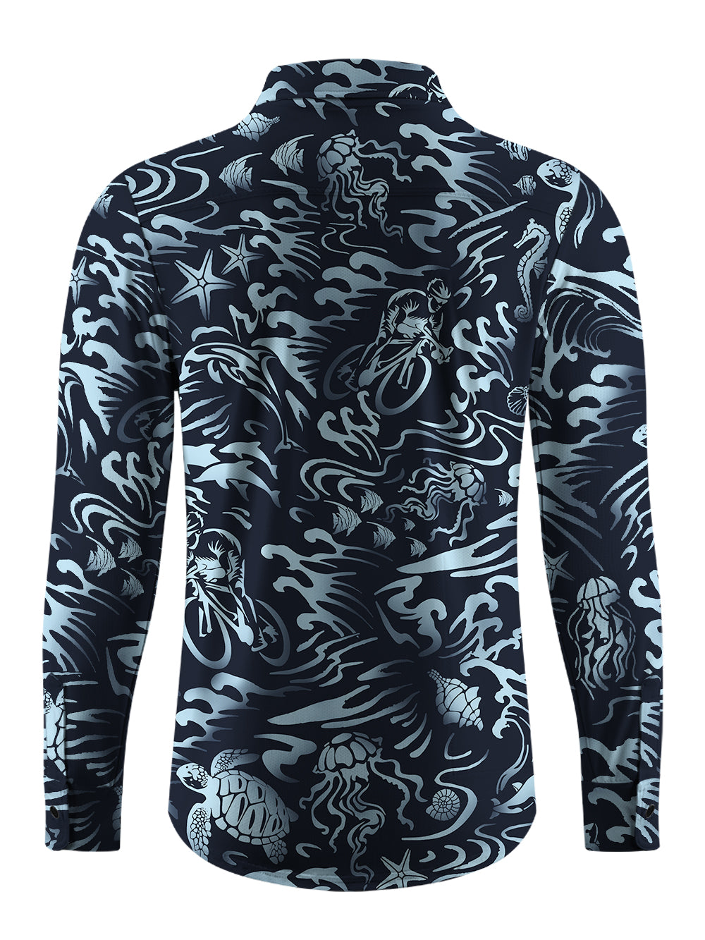 Orionride Ocean Legend Men's Stretchy Breathable Long Sleeve Gravel Shirt