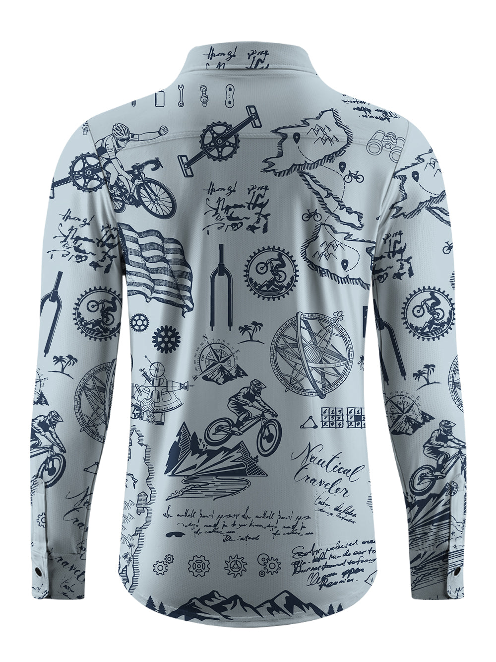 Orionride Go Travel Men's Stretchy Breathable Long Sleeve Gravel Shirt