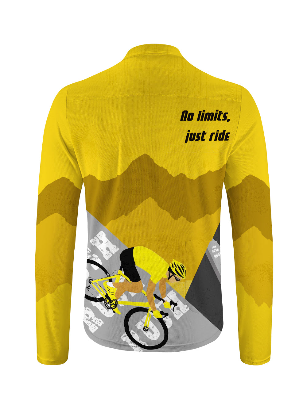 Orionride No Limits Just Ride Long Sleeve Half Zipper Mountain Bike Jersey