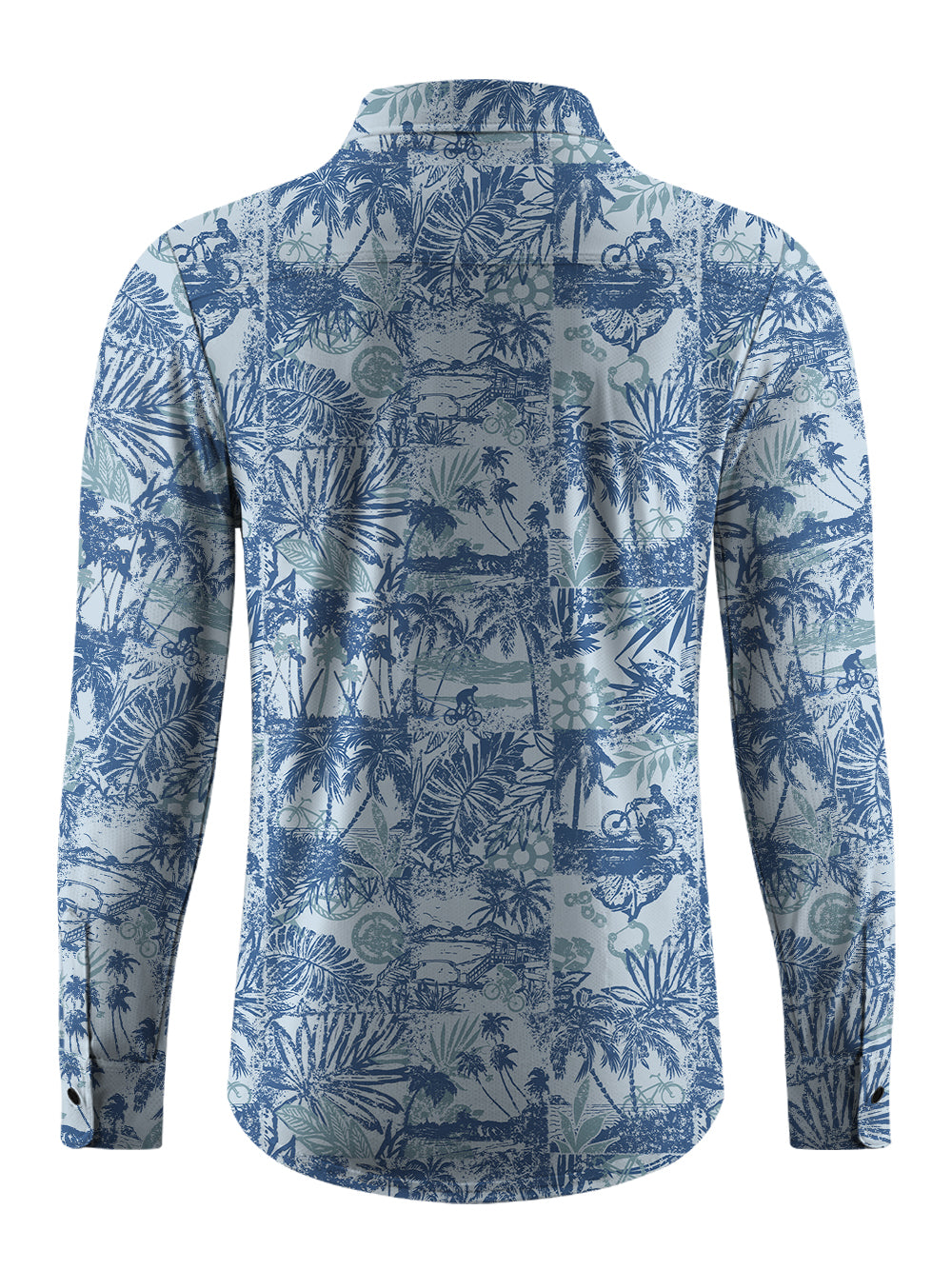 Orionride Beach Vacation Men's Stretchy Breathable Long Sleeve Gravel Shirt