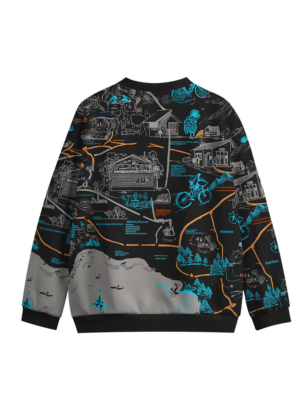 Orionride The Power Of Cycling Crew Neck Pullover Sweatshirt