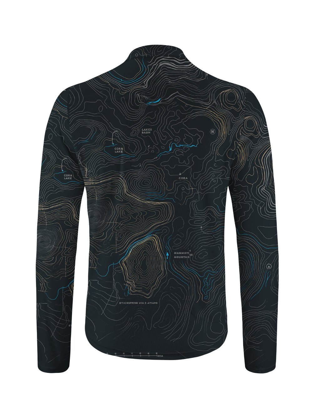 Orionride Panoramic Map Long Sleeve Half Zipper Mountain Bike Jersey