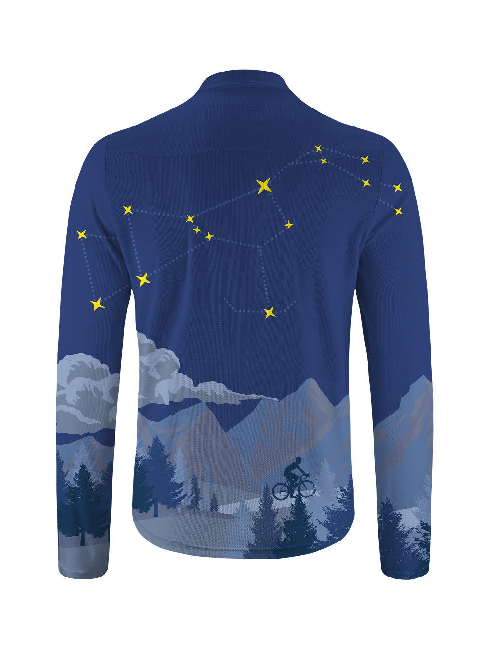 Orionride Cycling Under The Stars Long Sleeve Half Zipper Mountain Bike Jersey