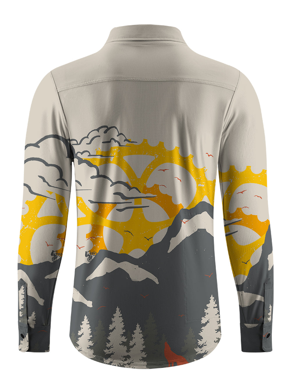 Orionride Mountain Inspired Men's Stretchy Breathable Long Sleeve Gravel Shirt