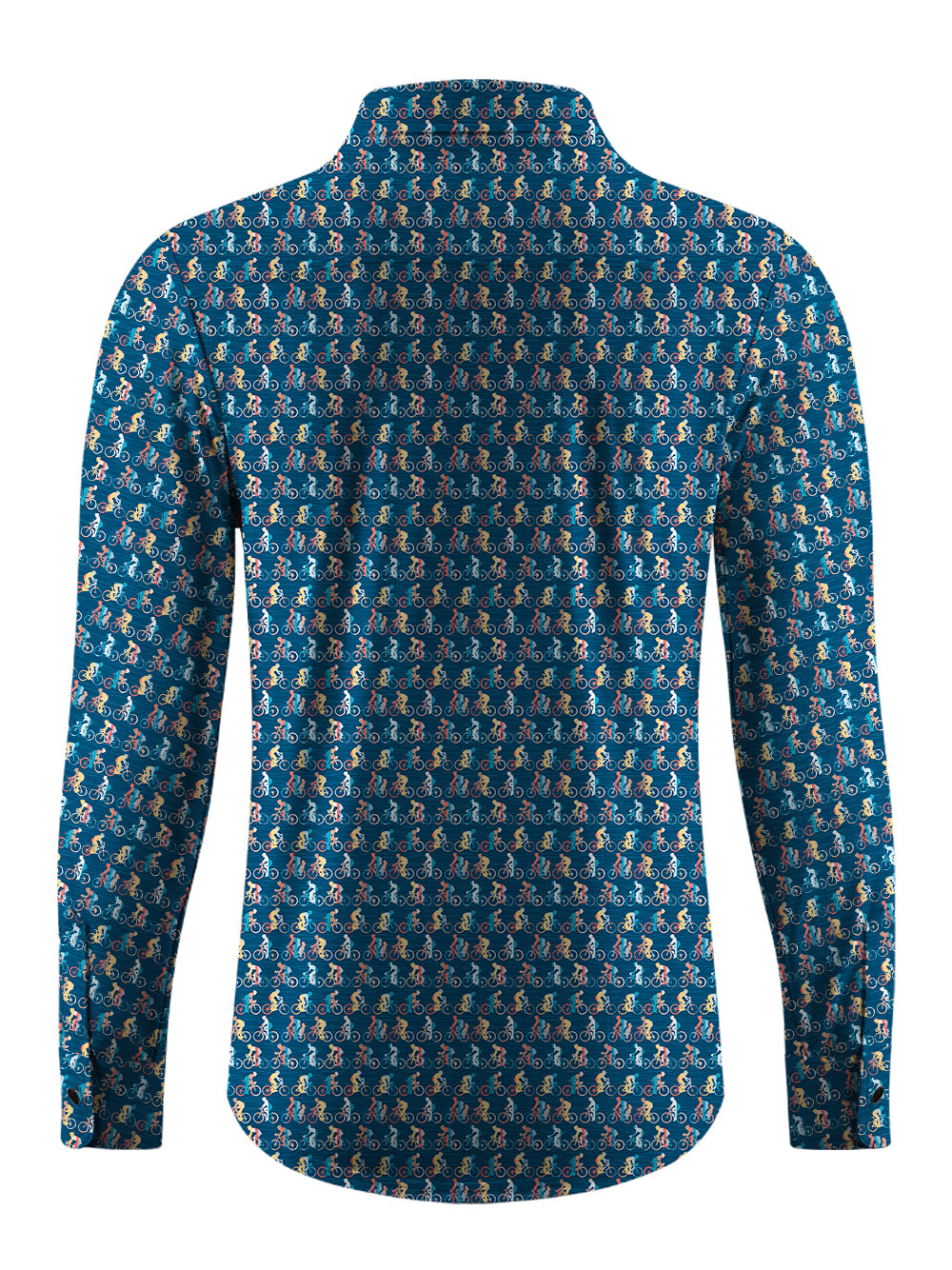 Orionride Colorful Cyclists Men's Stretchy Breathable Long Sleeve Gravel Shirt